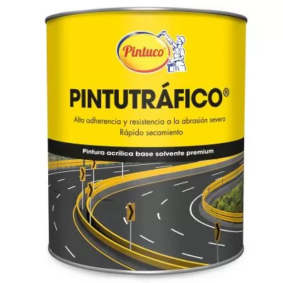 Galón Pintutrafico Acrílica Base Solvente Negro Pintuco