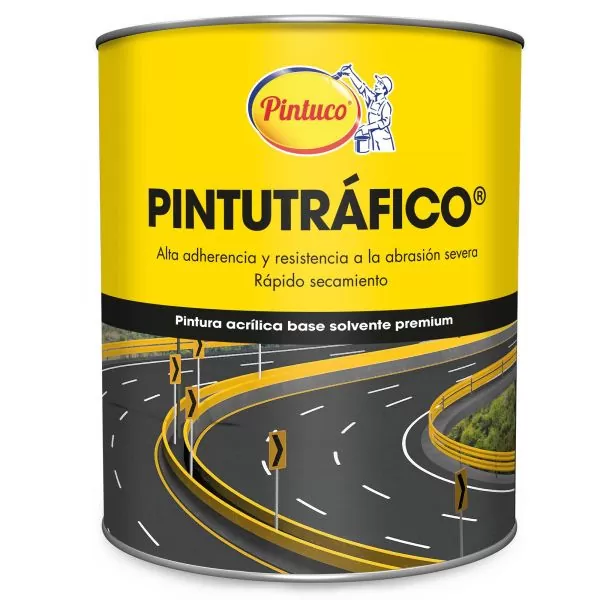 Galón Pintutrafico Acrílica Base Solvente Negro Pintuco
