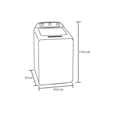 Lavadora HACEB Carga Superior 17KG PANDORA M OX Gris Lavadora HACEB Carga Superior 17KG PANDORA M OX Gris