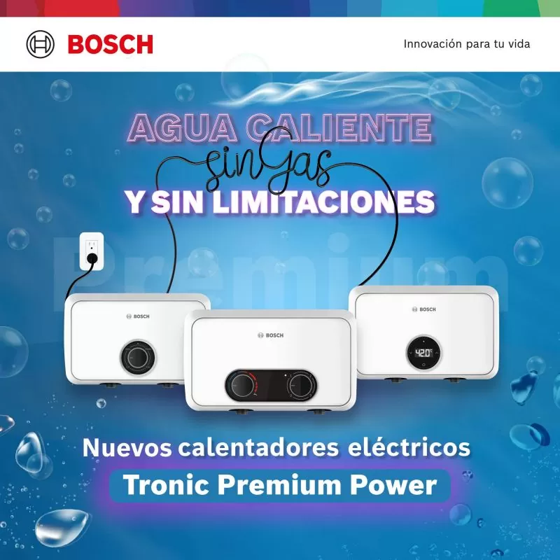Calentador de agua Eléctrico Bosch Regadera instantánea 5.5 KW 1 regadera