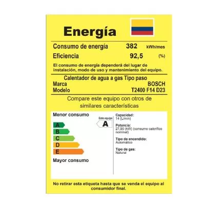 Calentador Therm 2400F, 14 Lt - Tiro Forzado