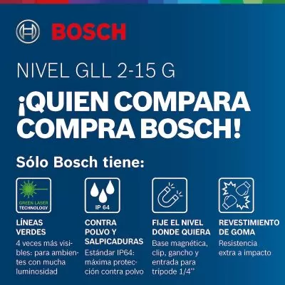 Nivel Láser Bosch GCL 2-15 G 15mt