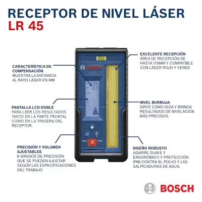 Receptor de nivel láser Bosch LR 45
