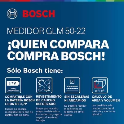 Medidor láser 50m Bosch GLM 50-22