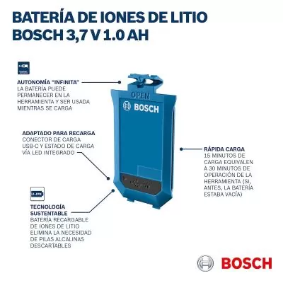 Batería recargable de iones de litio Bosch 3,7V