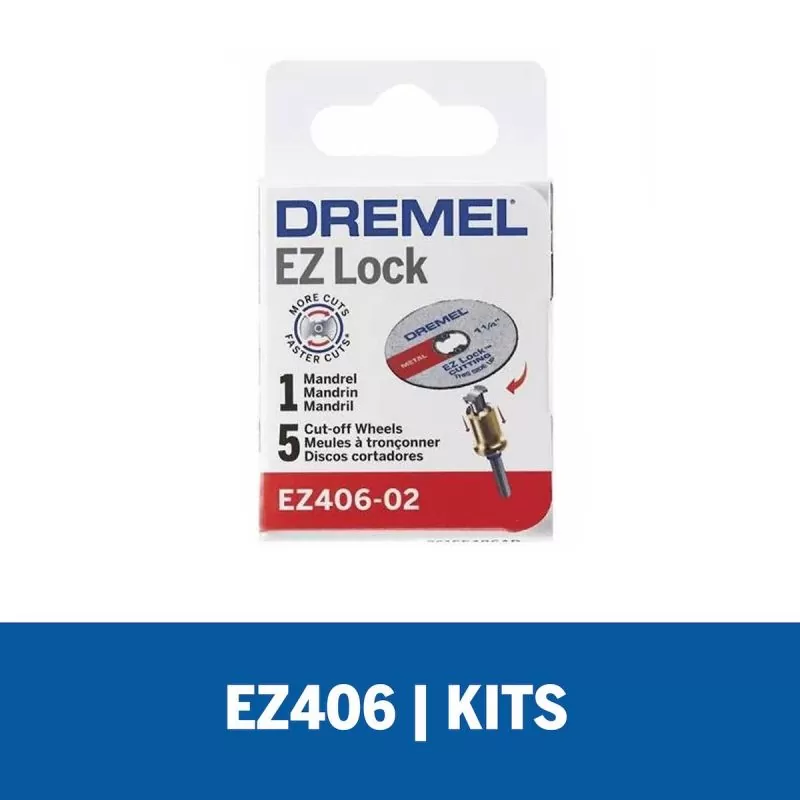 Kit De Discos De Corte 1 y 1/2 Dremel + Mandril EZ Lock