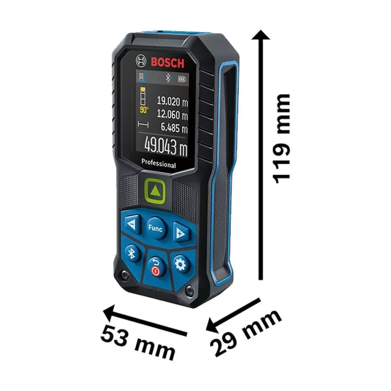 Medidor láser verde Bosch GLM 50-27 CG con Bluetooth