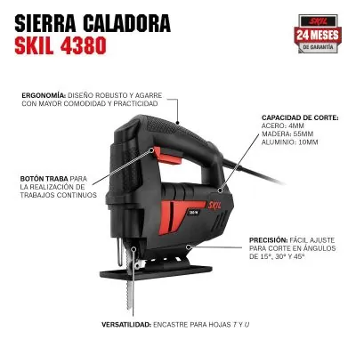 Sierra caladora Skil 4380 380W 110V con 1 hoja de sierra