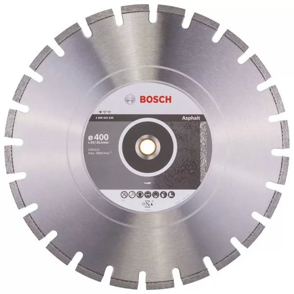 Disco diamantado Bosch Estándar para Asfalto 400x20/25,4x3,6x10mm