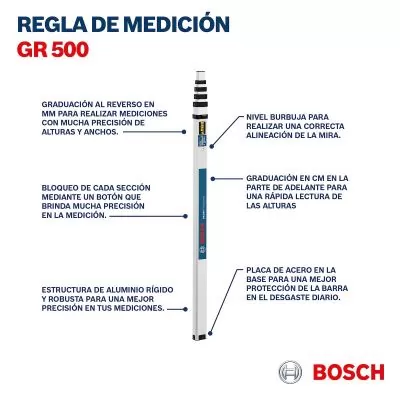 Regla de medición Bosch GR 500 altura de 5 metros