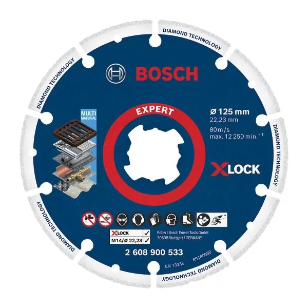 Disco Diamantado Bosch EXPERT para Metal 125mm X-Lock