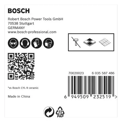 Broca p/porcelanato Bosch EXPERT HEX-9 Hard Ceramics 6x90mm