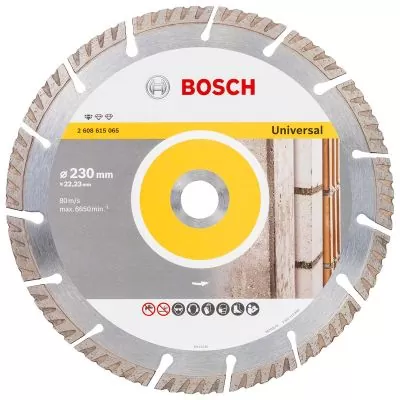 Disco diamantado Bosch Standard for Universal Ø230 x 22,23 x 2,6 x10mm Disco diamantado Bosch Standard for Universal Ø230 x 22,23 x 2,6 x10mm
