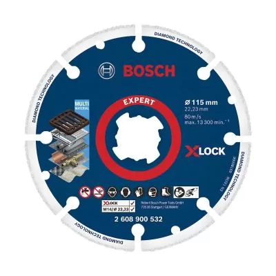 Disco Diamantado Bosch EXPERT para Metal 115mm X-Lock