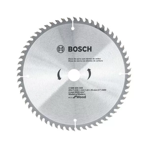 Disco de Sierra Circular Bosch Ecoline ø235 x 25mm 60 Dientes
