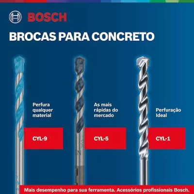 Brocas Bosch CYL-9 Multiconstruction Ø4-5-6-8mm 4 unidades