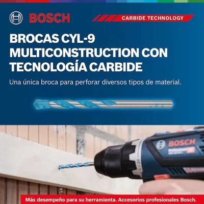 Brocas Bosch CYL-9 Multiconstruction Ø4-5-6-8mm 4 unidades