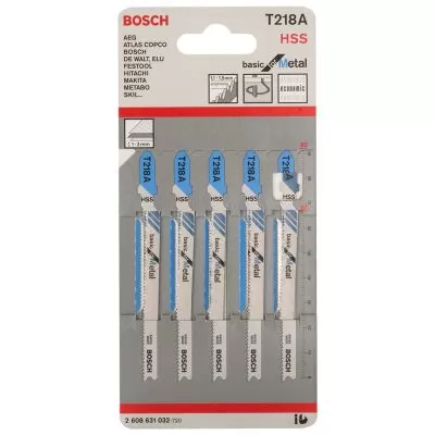Hoja de calar Bosch T218A Basic for metal 5 piezas