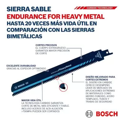 Hoja de sierra sable S1127BEF Endurance For Heavy Metal 5 Unidades