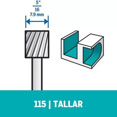 Fresa De Tallado De Punta Cuadrada De 7,9mm