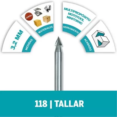 Fresa De Tallado De Punta Flecha De 3,2mm