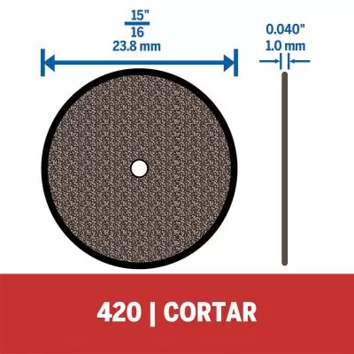 DISCO CORTE DE METALES 15/16 "23,8mm (20UND)