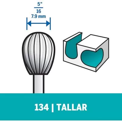 Fresa De Tallado De Punta Oval De 7,9mm