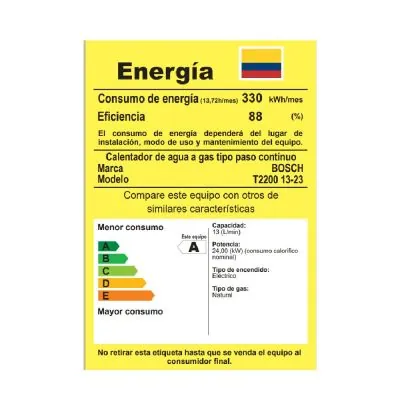 Calentador de agua GN Bosch Therm 2200 13 L tiro natural