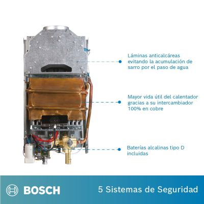 Calentador de agua GLP Bosch Therm 2200 13 L tiro natural