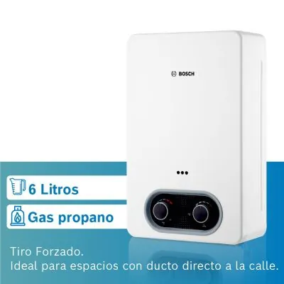 Calentador de agua GLP Bosch Therm 1400 F 6L tiro forzado