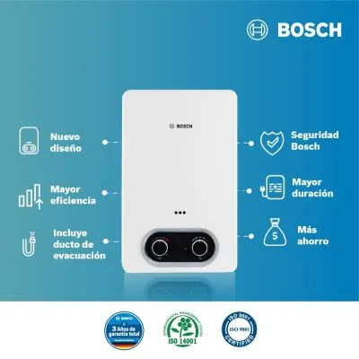 Calentador de agua GLP Bosch Therm 1400 F 6L tiro forzado