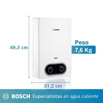 Calentador de agua GLP Bosch Therm 1400 F 6L tiro forzado