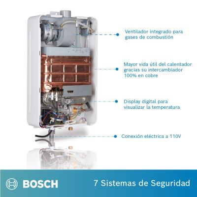Calentador de agua GLP Bosch Therm 1400 F 6L tiro forzado