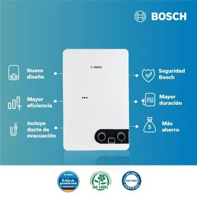 Calentador de agua GLP Bosch Therm 1400 F 10L tiro forzado