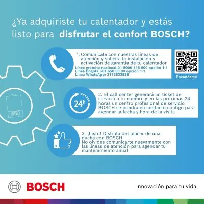 Calentador de agua GN Bosch Therm 1400 F 12L tiro forzado