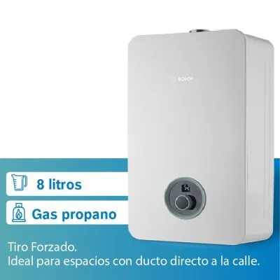 Calentador de agua GLP Bosch Therm 2400 F 8L tiro forzado