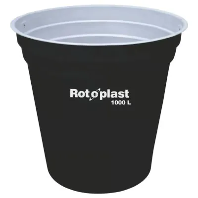TANQUE PLAST BICAPA 1.000 LT NEG/BCO