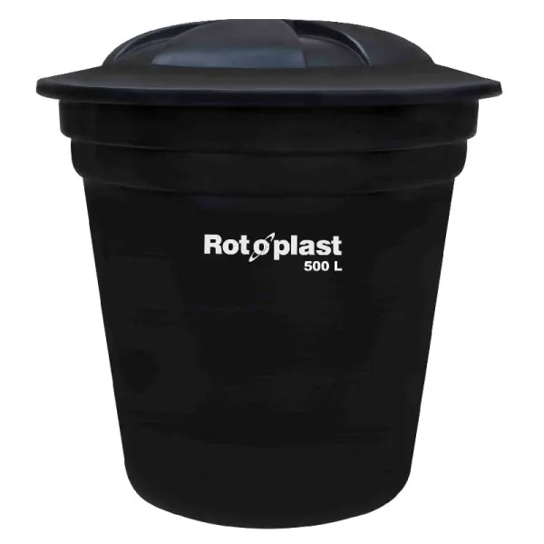 TANQUE PLAST BICAPA 500 LT NEGRO/BLANCO