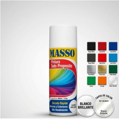 Aerosol Masso Pintura Todo Propósito Blanco Brillante 400 ml