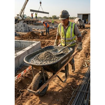 Carreta Herragro 65L Metal con Chasis de Madera y antipincha