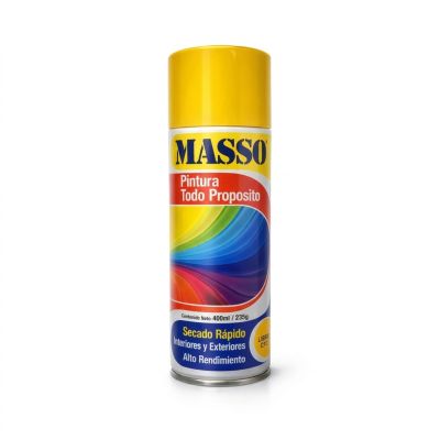Pintura Aerosol Masso Amarillo Medio 400 ml Secado Rápido