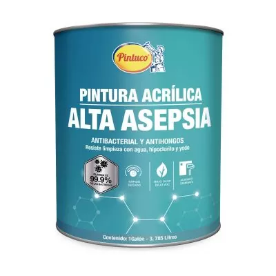 Galón Pintura Acrílica Alta Asepsia Blanco Galón Pintura Acrílica Alta Asepsia Blanco